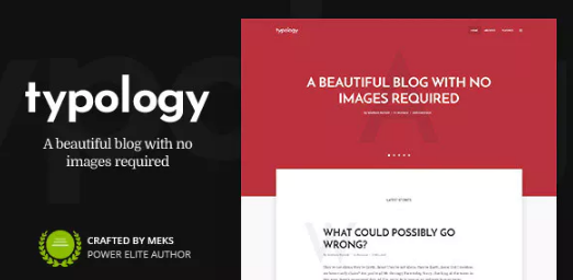 Typology – Text Based Minimal WordPress Blog Theme