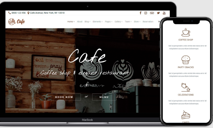 Product Image - VisualModo Cafe WordPress Theme 4.0.4