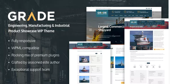 Grade - Engineering, Manufacturing & Industrial Product Showcase WP Theme