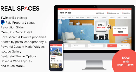 Real Spaces - WordPress Real Estate Theme