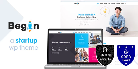 Begin | Business, Startup WordPress Theme