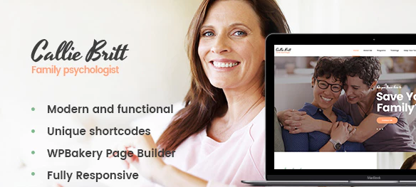 Product Image - Callie Britt | Family Counselling Psychology WordPress Theme 1.0.3