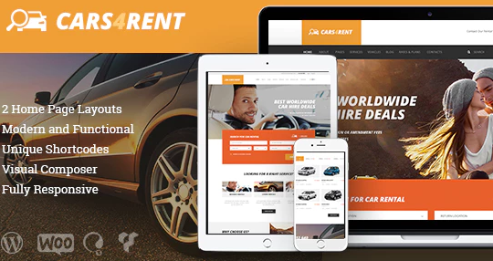 Cars4Rent | Car Rental & Taxi Service WordPress Theme
