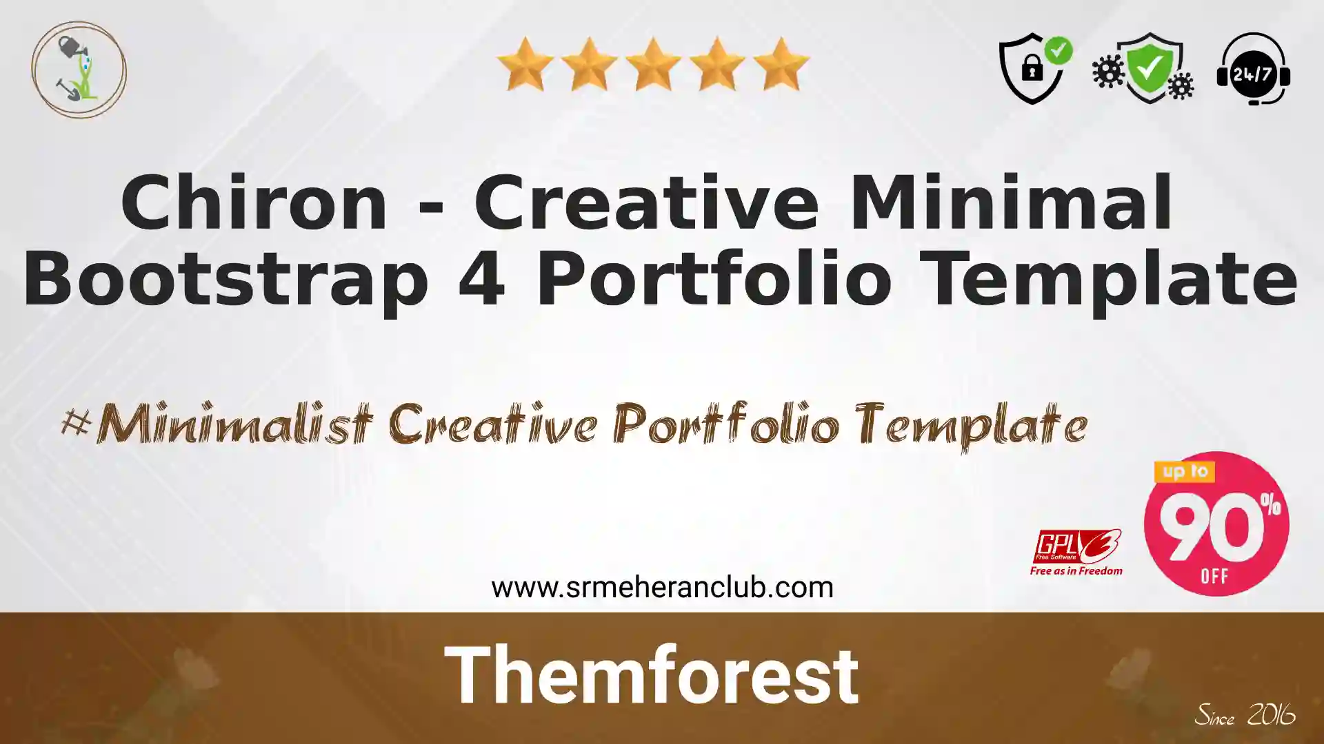 Chiron – Creative Minimal Bootstrap 4 Portfolio Template — Theme by Themeforest