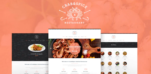 Crab & Spice | Restaurant and Cafe WordPress Theme