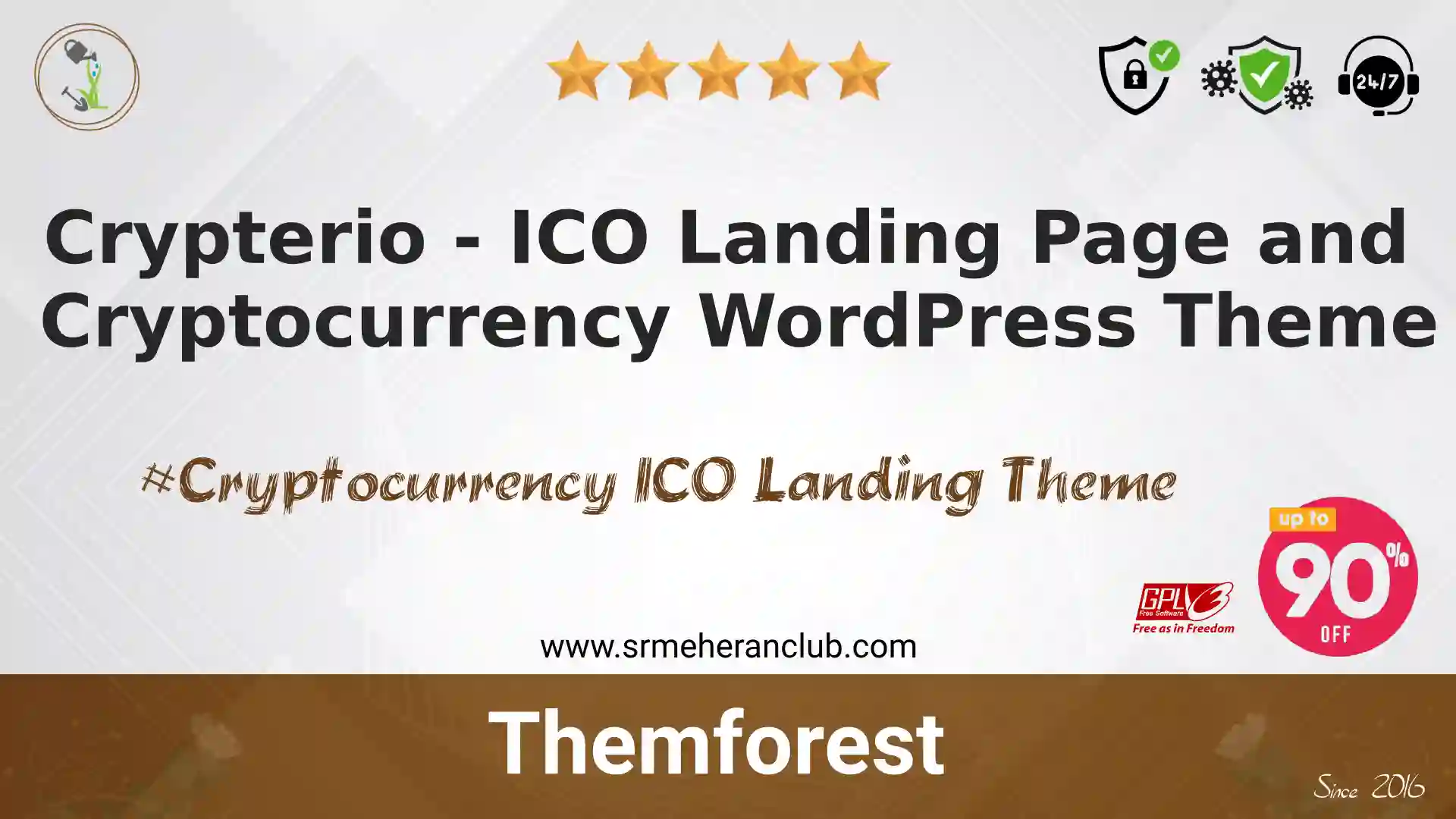 Crypterio – ICO Landing Page and Cryptocurrency WordPress Theme — Theme by Themeforest