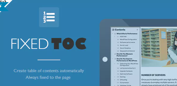 Product Image - Fixed TOC – table of contents for WordPress plugin 3.1.28