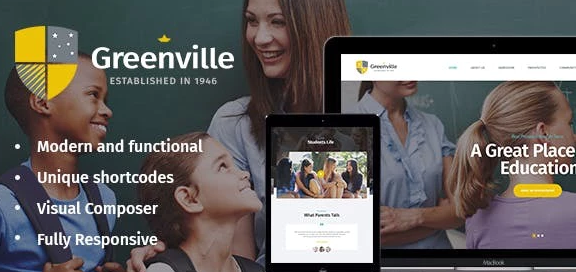 Product Image - Greenville | A Private School WordPress Theme 1.3.3