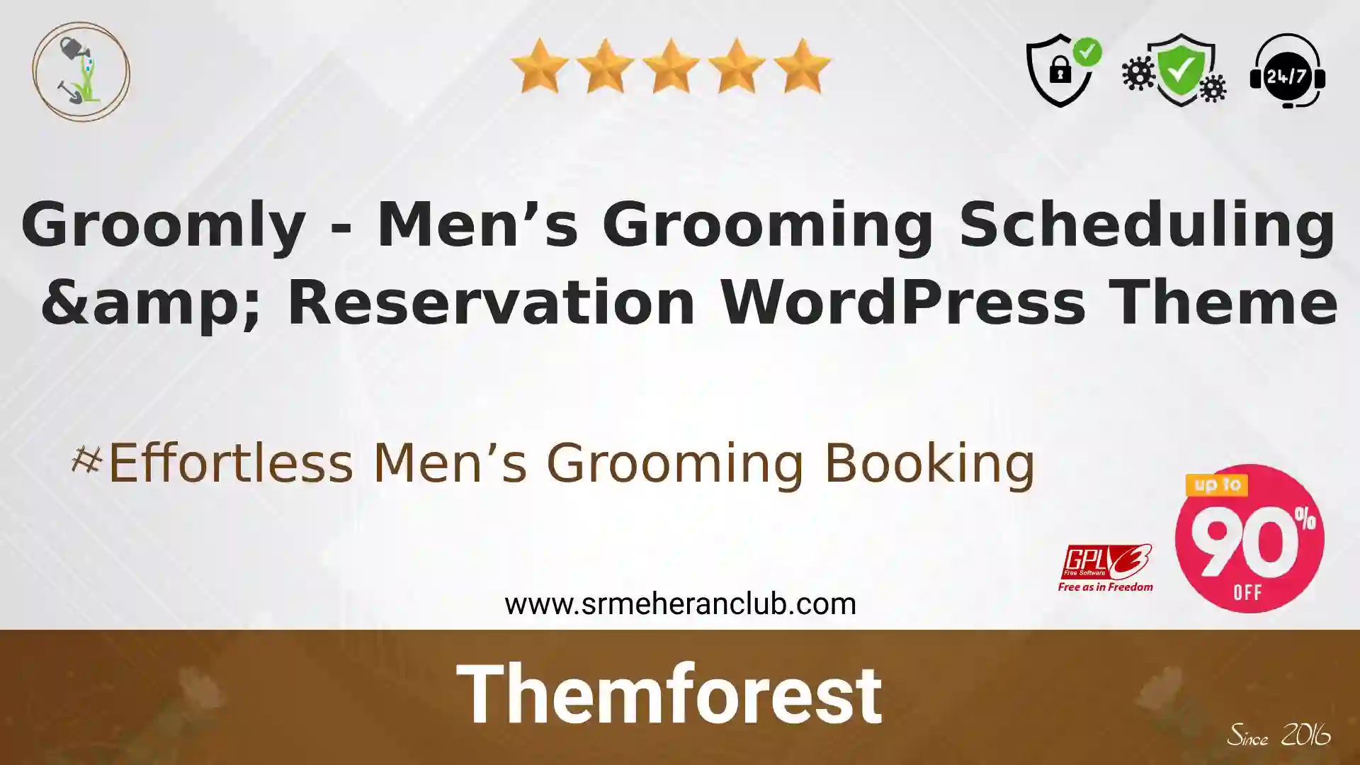 Groomly – Men’s Grooming Scheduling & Reservation WordPress Theme — Theme by Themeforest