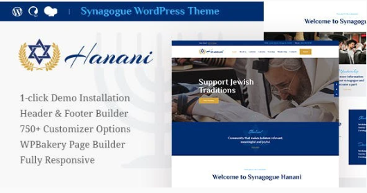 Hanani | Jewish Community & Synagogue WordPress Theme