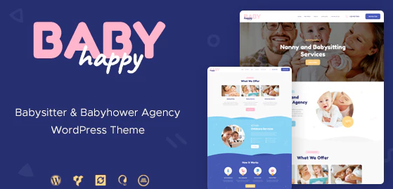 Happy Baby | Nanny & Babysitting Services WordPress Theme