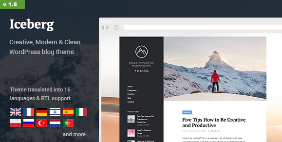 Iceberg - Simple & Minimal Personal Wordpress Blog Theme