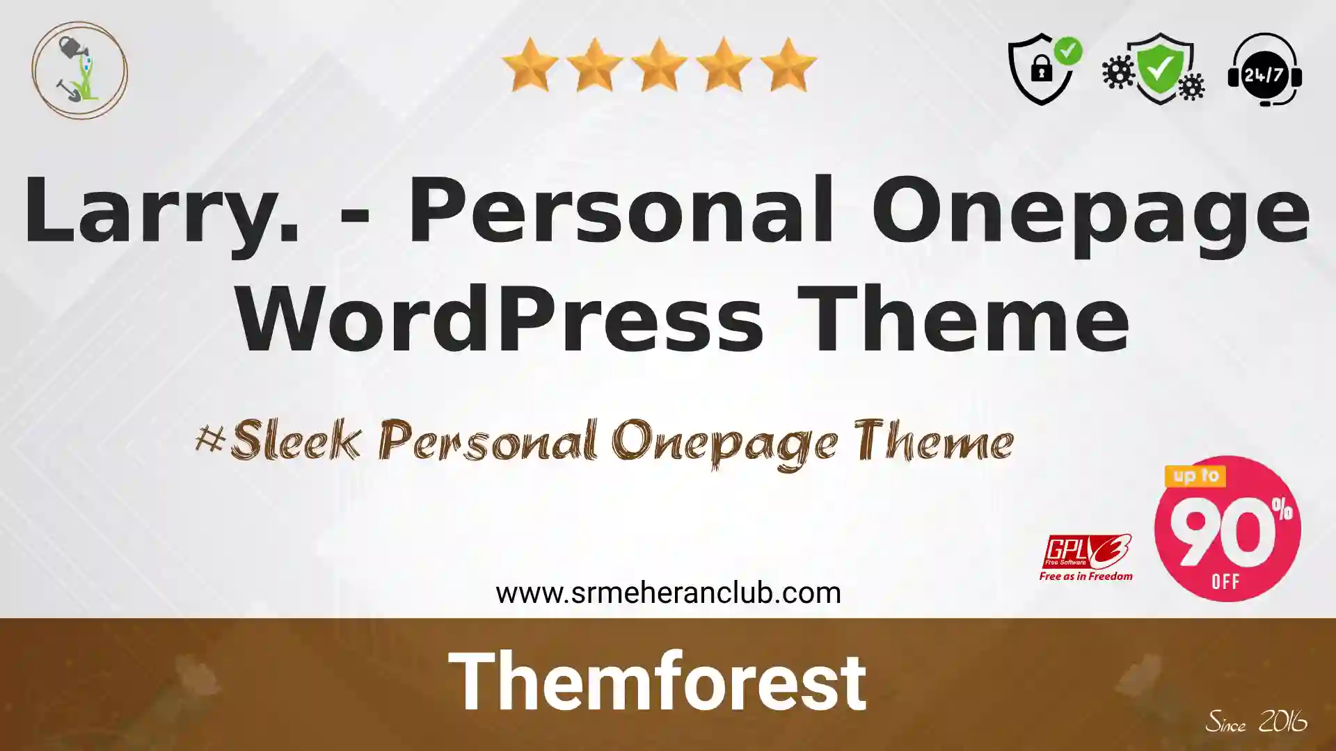 Larry. – Personal Onepage WordPress Theme — Theme by Themeforest