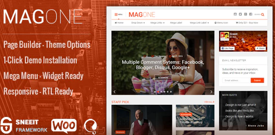 MagOne - Responsive Magazine & News WordPress Theme 9.0.8.6