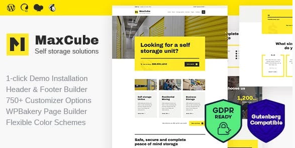 MaxCube | Self Storage Business WordPress Theme