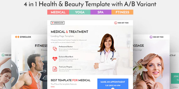 Product Image - Mediclick – Medical Landing Page WordPress Theme 1.0.1