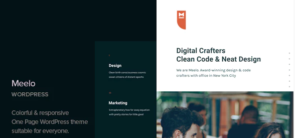 Meelo - Corporate One Page WordPress Theme