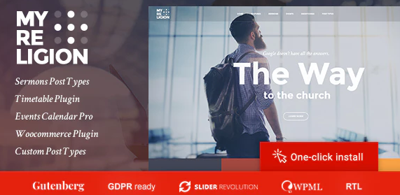 Product Image - My Religion – Dedicated Church WordPress Theme with Events, Sermons and Donations 1.2.1