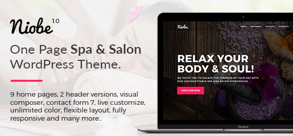Niobe - Spa & Salon WordPress Theme