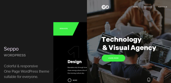 Seppo - Corporate One Page WordPress Theme