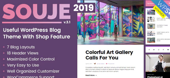 Souje - Personal WordPress Blog Theme