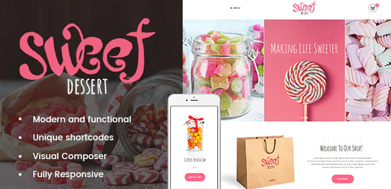 Sweet Dessert | Candy Shop & Cafe WordPress Theme