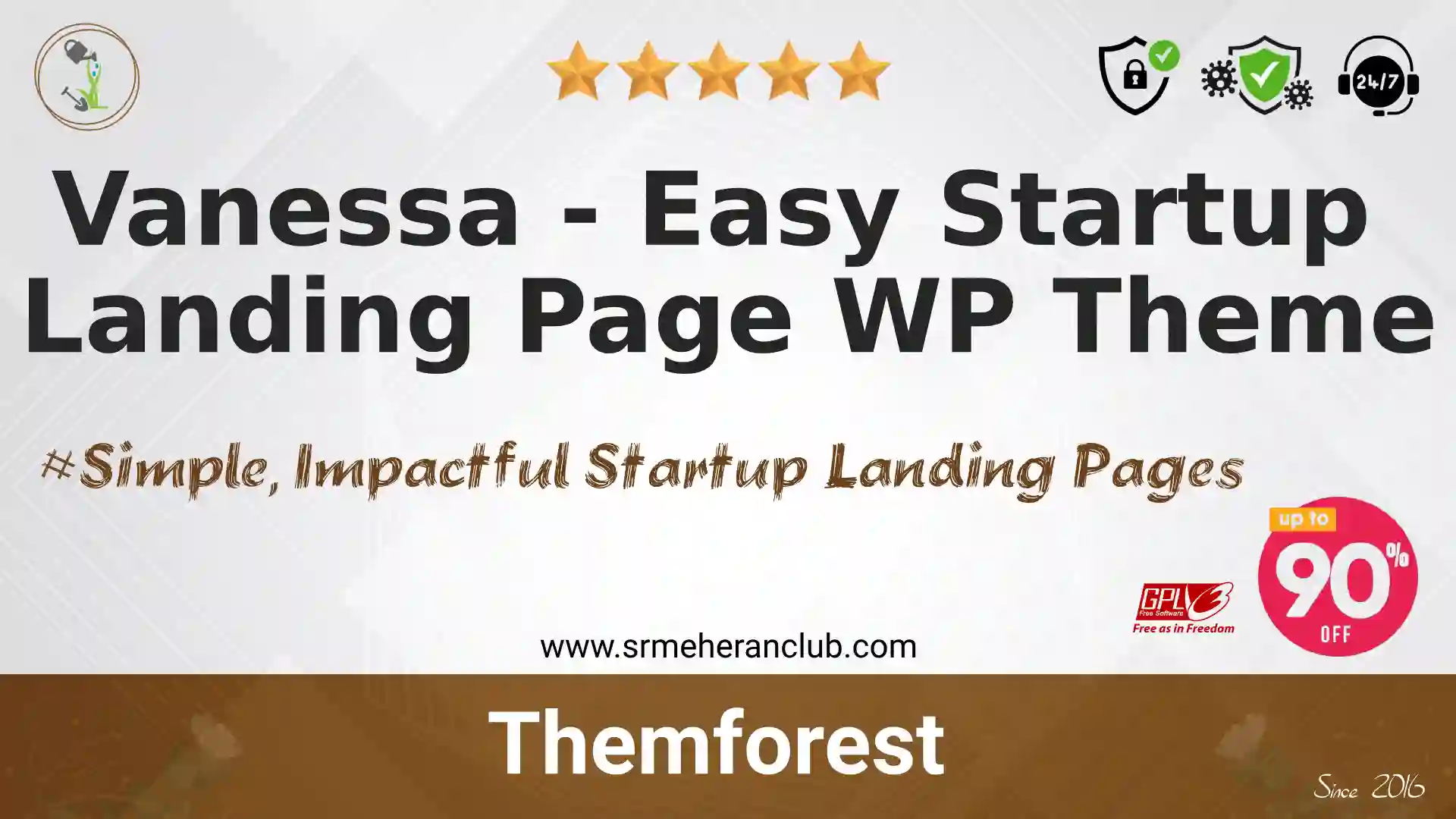 Vanessa – Easy Startup Landing Page WP Theme — Theme by Themeforest