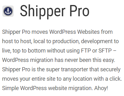 WPMU DEV Shipper WordPress Plugin