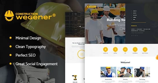 Wegener | Construction & Engineering WordPress Theme