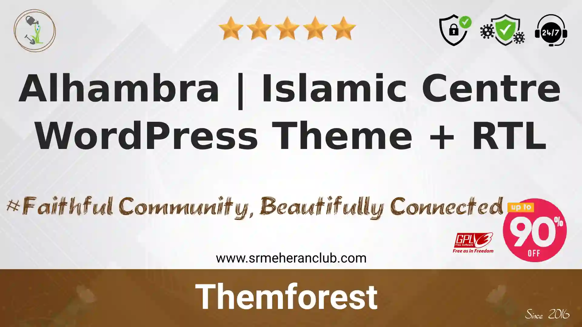 Alhambra | Islamic Centre WordPress Theme + RTL — Theme by Themeforest