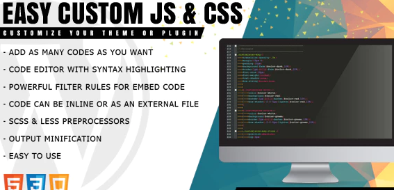 Easy Custom JS and CSS - Extra Custmization for WordPress
