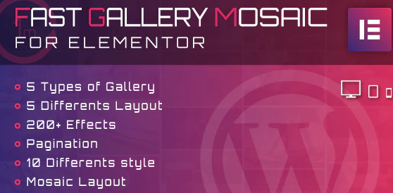 Fast Gallery Mosaic for Elementor WordPress Plugin