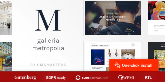 Galleria Metropolia - Art Museum & Exhibition Gallery Theme