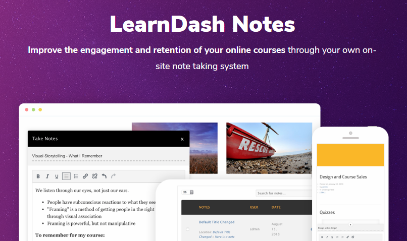 Product Image - LearnDash Notes 1.6.15
