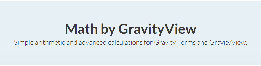 Math by GravityView