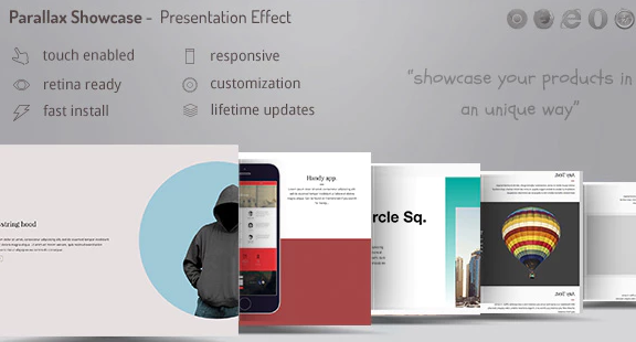 Parallax Showcase Effects - Present your products