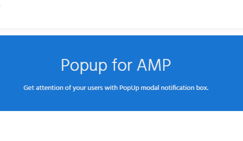Popup for AMP