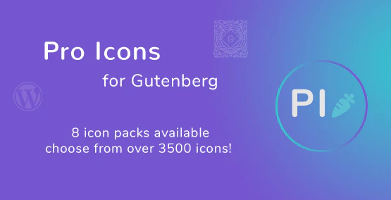 Pro Icons for Gutenberg WordPress Editor