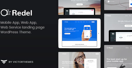 Redel - Responsive App Landing WordPress Theme