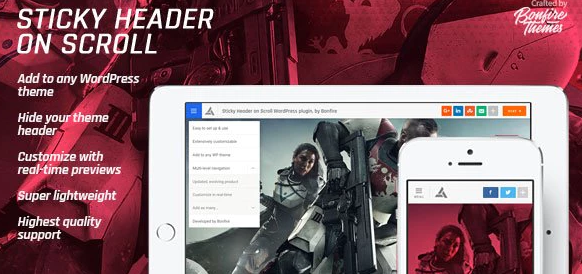 Sticky Header on Scroll for WordPress
