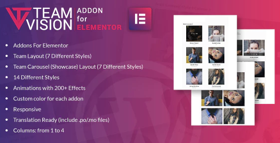 Teamvision for Elementor WordPress Plugin