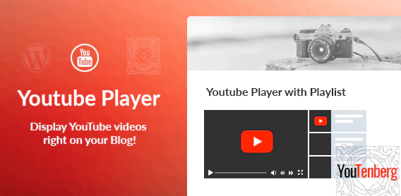 Youtenberg - Gutenberg YouTube Player with Playlis