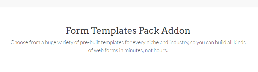 WPForms Form Templates Pack Addon