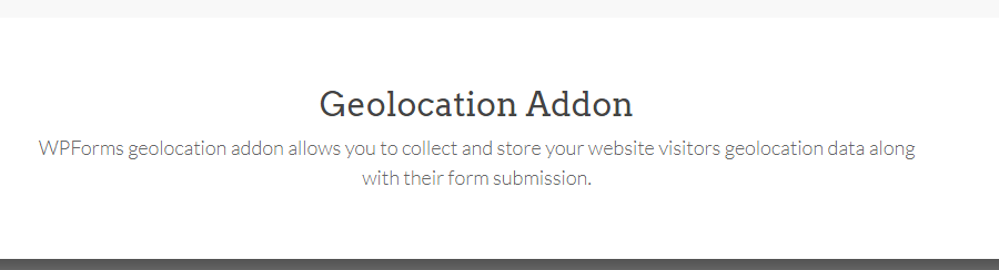 WPForms Geolocation Addon