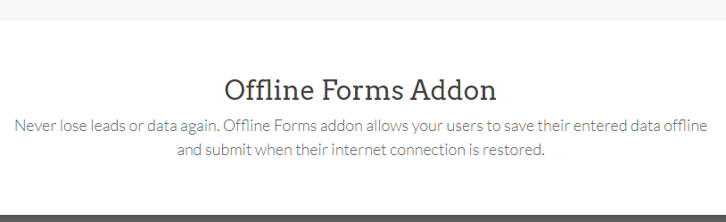 WPForms Offline Forms Addon