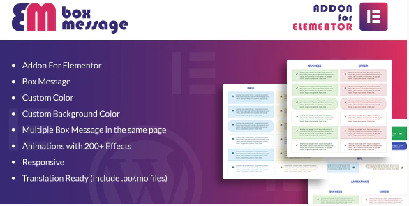 Box Message for Elementor WordPress Plugin