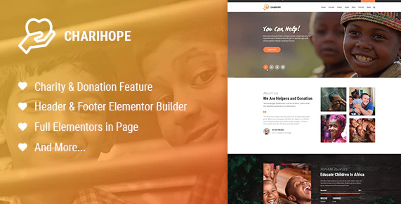 Charihope - Charity and Donation WordPress Theme