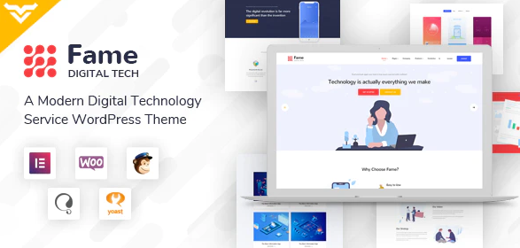 Fame - Digital Technology/Service WordPress Theme