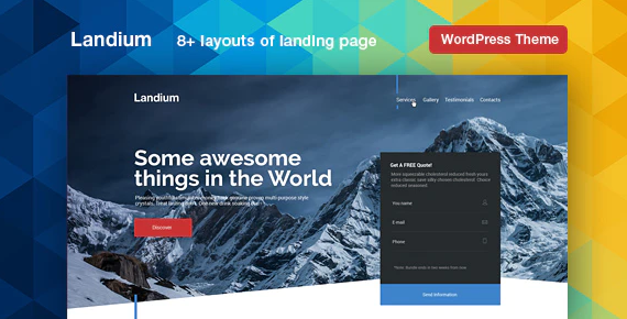 Landium - Mobile App Landing Page WordPress Theme