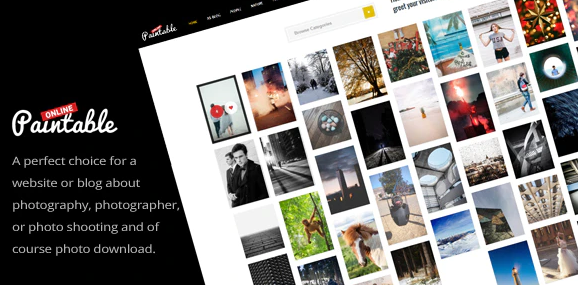 Paintable - Photography / Photos Blog Theme